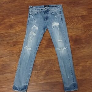 PACSUN Light Blue Distressed Skinny Jeans Men's 30X32 99% Cotton 1% Spandex